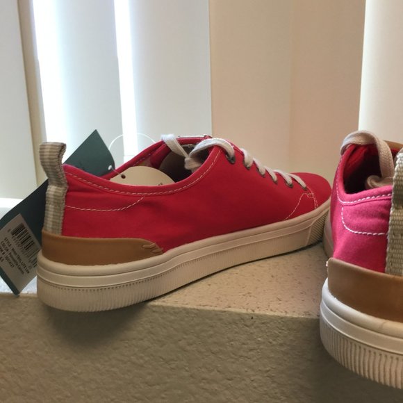 Toms - Travel Lite Low Poinsettia Canvas RED in Womens 8.5- SH294 - Picture 5 of 11